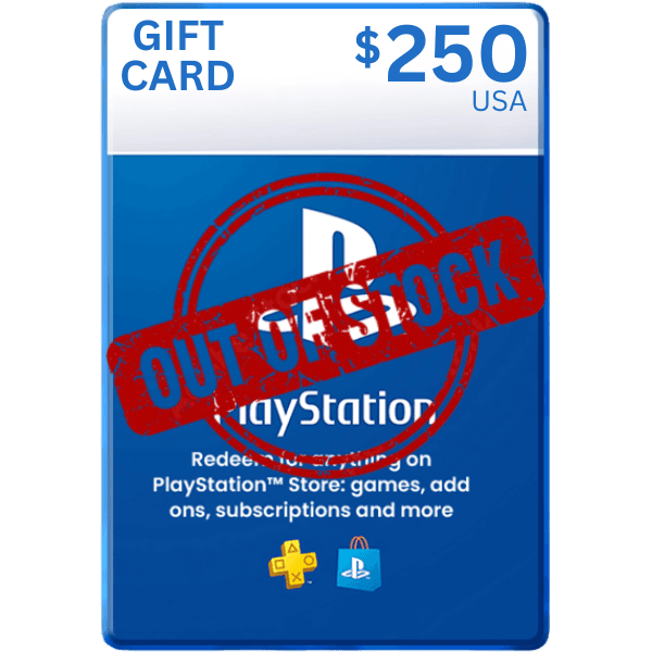 Playstation Network Card 250 Usd