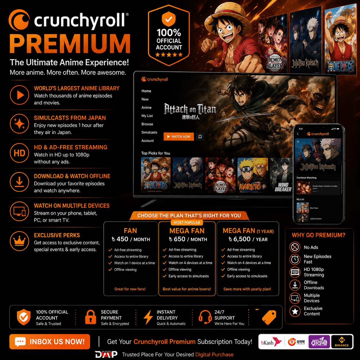 Crunchyroll subscription