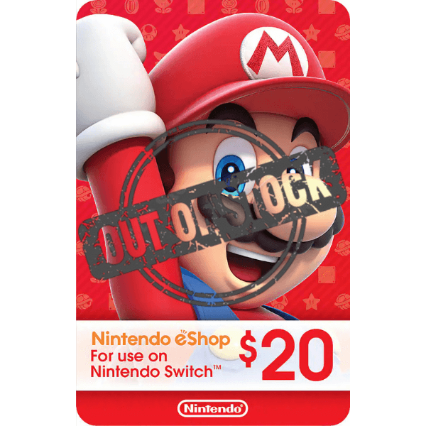 Nintendo Gift Card 20 Usd